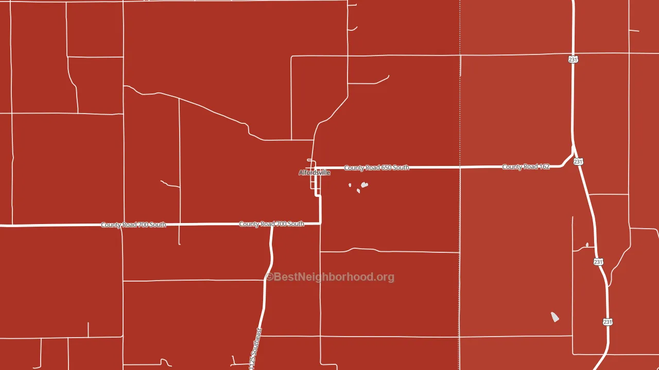 Alfordsville, IN block-group political-lean map