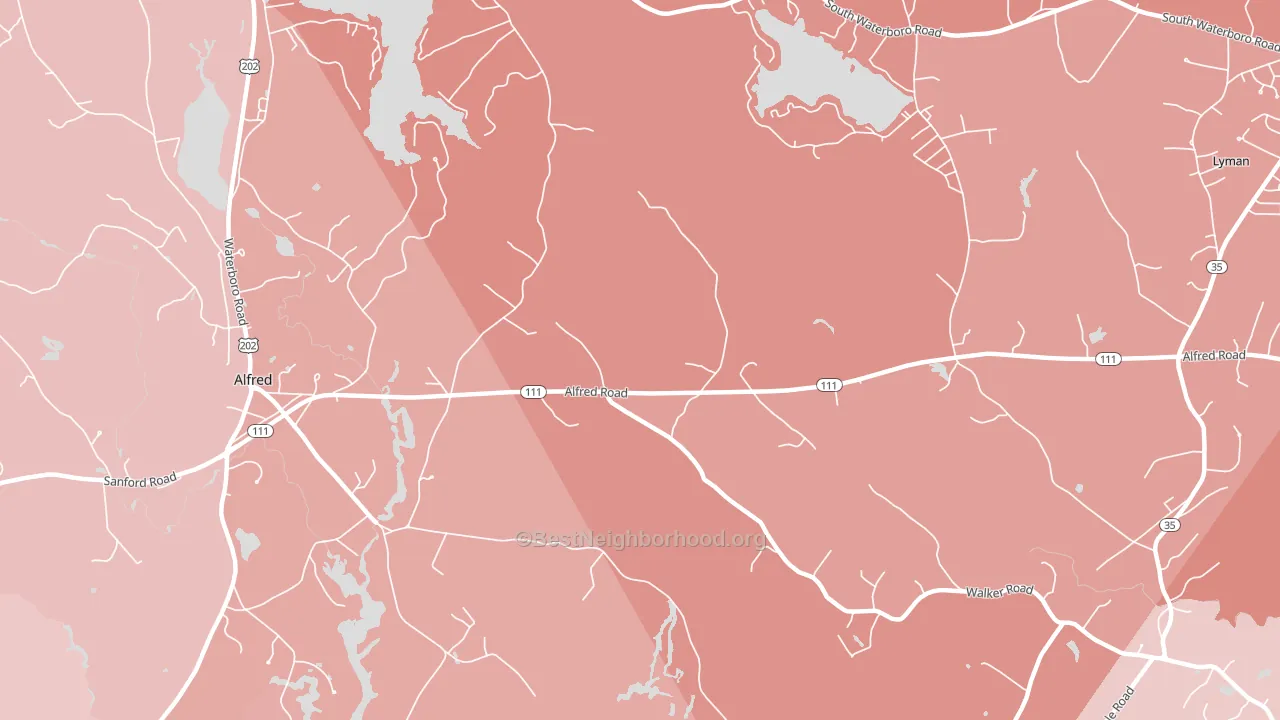 Alfred Mills, ME block-group political-lean map