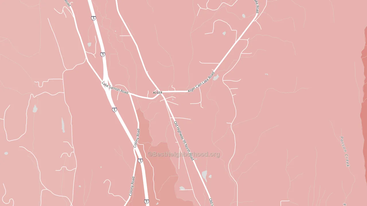 Alger, WA block-group political-lean map