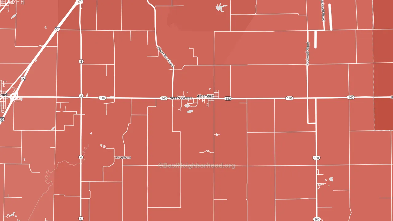 Alhambra, IL block-group political-lean map