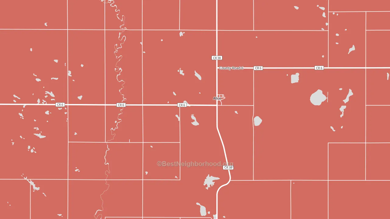 Alice, ND block-group political-lean map