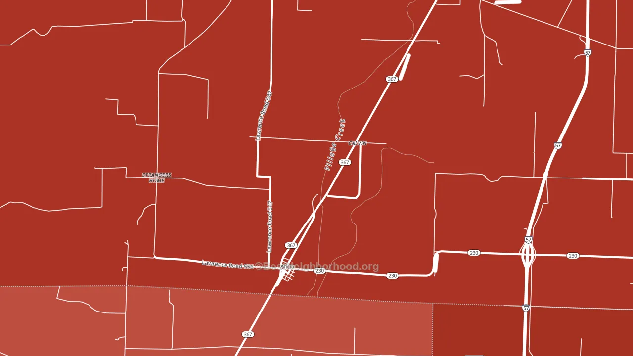 Alicia, AR block-group political-lean map