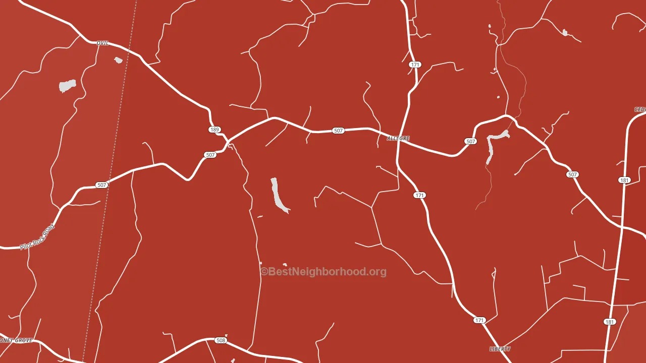 Allegre, KY block-group political-lean map