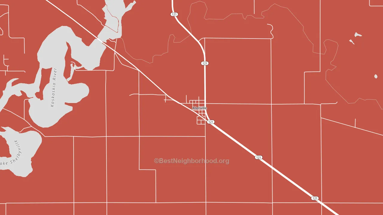 Allenville, IL block-group political-lean map
