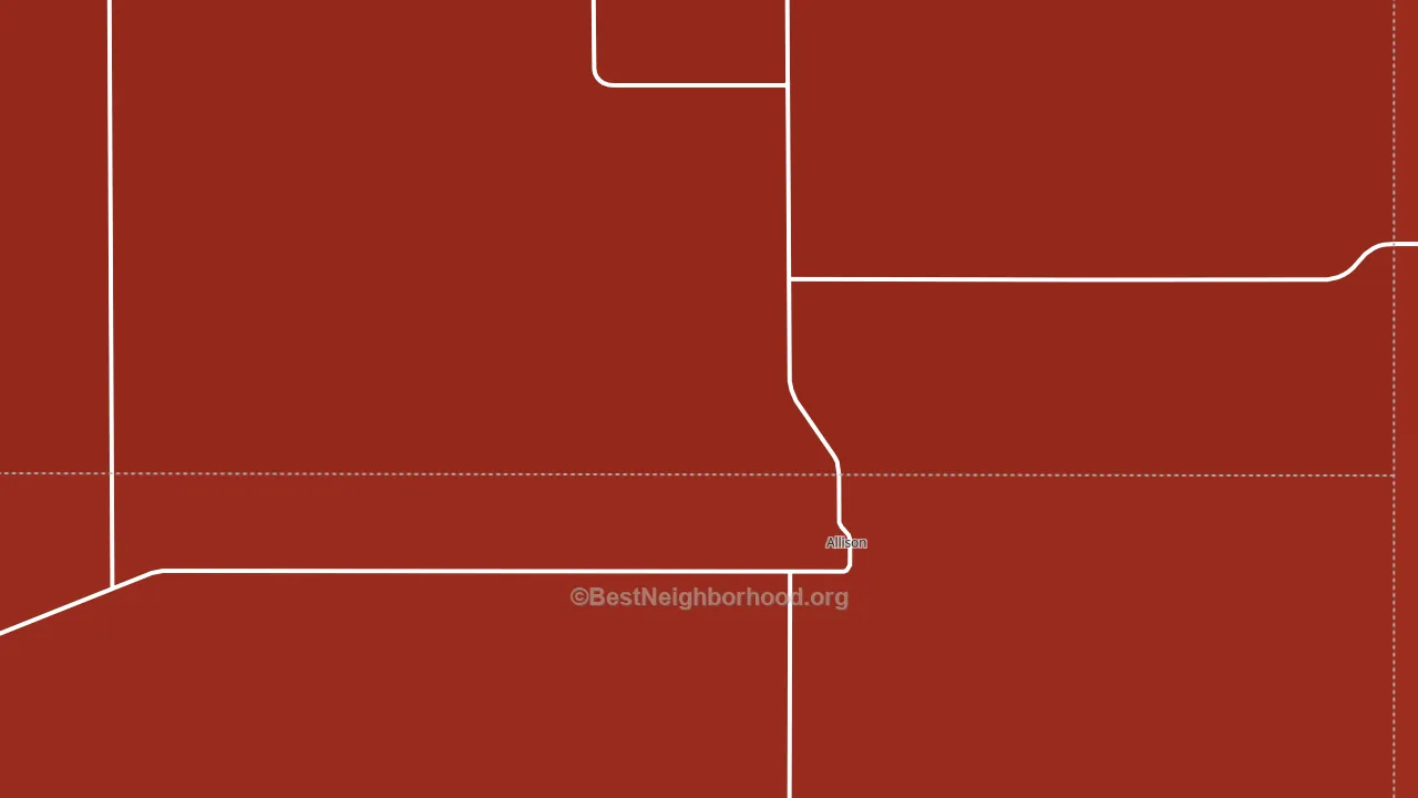 Allison, TX block-group political-lean map