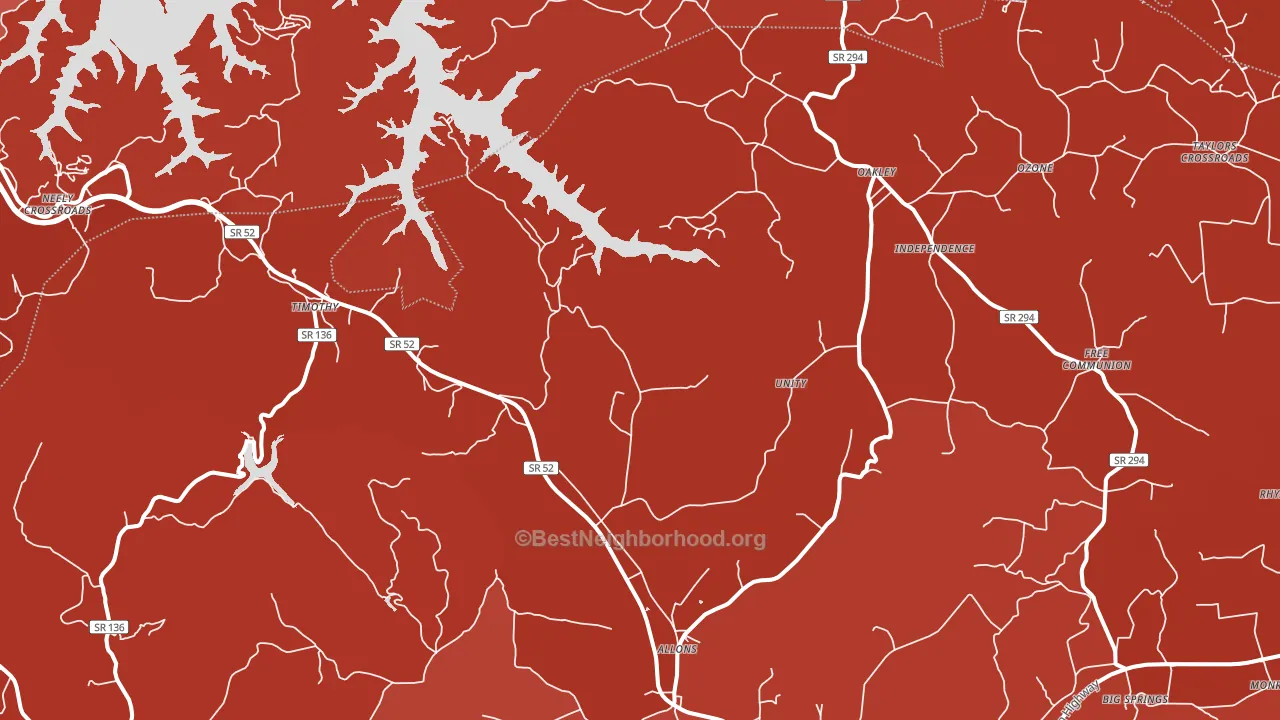 Allons, TN block-group political-lean map