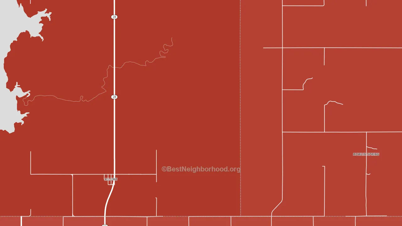 Alluwe, OK block-group political-lean map