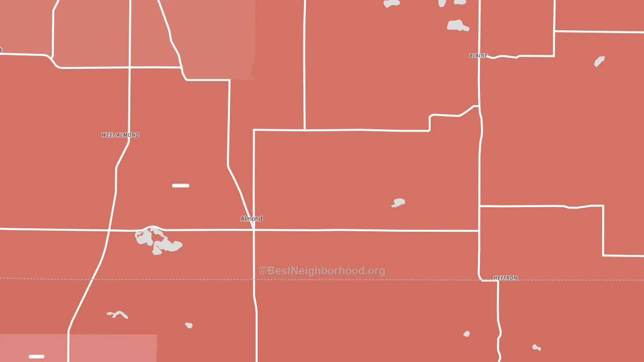 Almond, WI block-group political-lean map