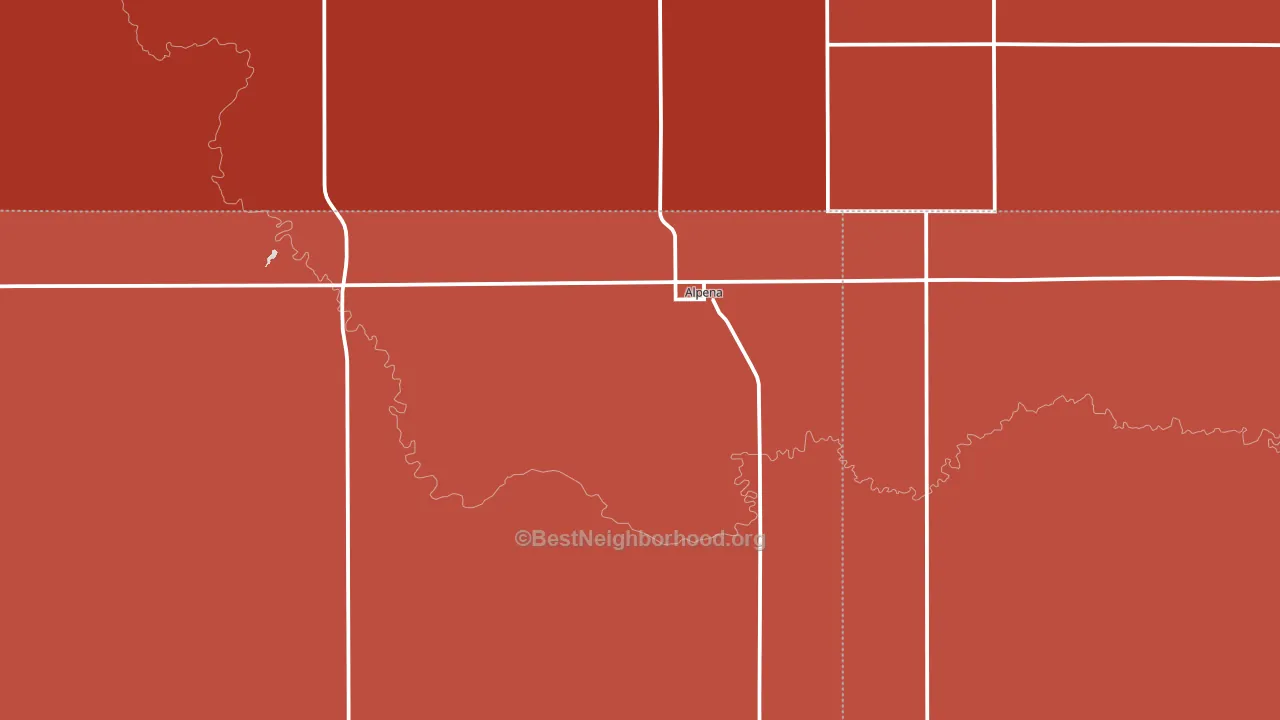Alpena, SD block-group political-lean map
