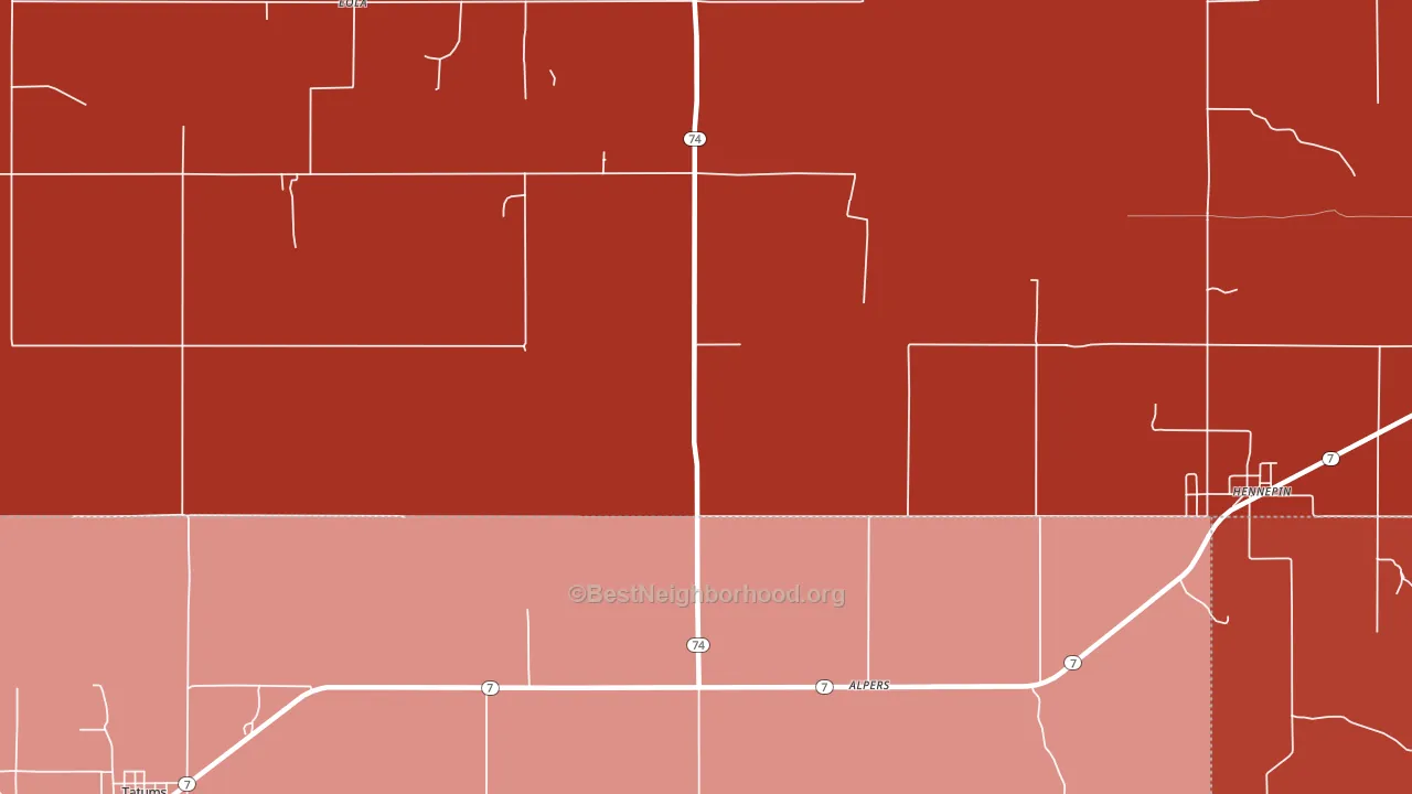 Alpers, OK block-group political-lean map