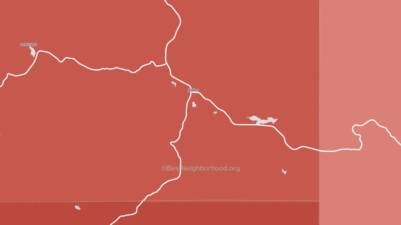 Alpine, AZ block-group political-lean map