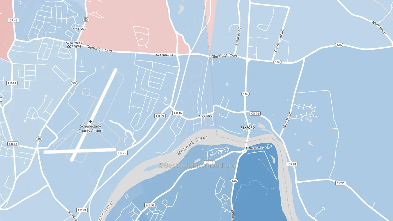 Alplaus, NY block-group political-lean map