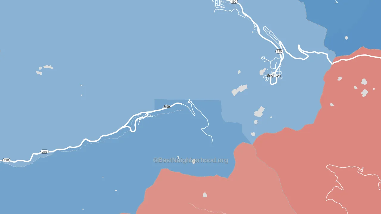 Alta, UT block-group political-lean map