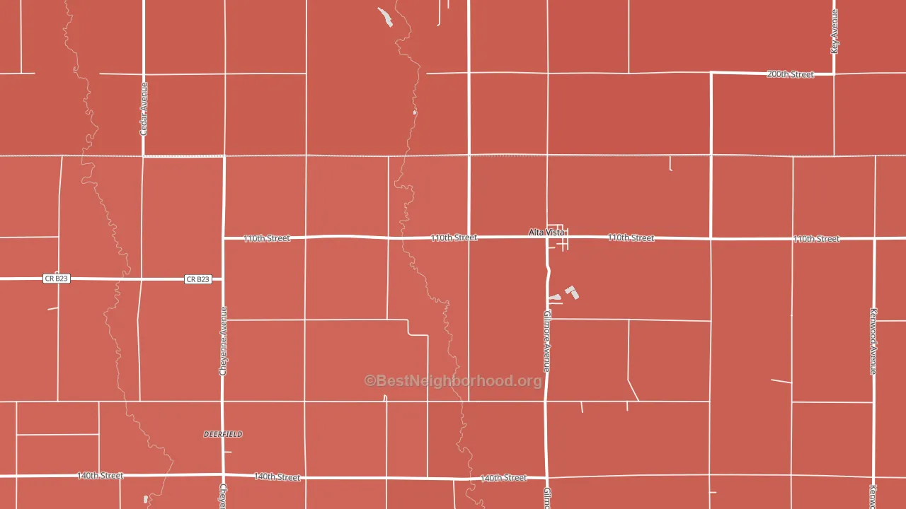 Alta Vista, IA block-group political-lean map