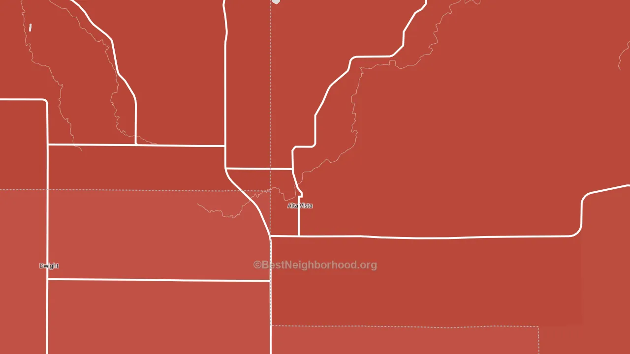 Alta Vista, KS block-group political-lean map