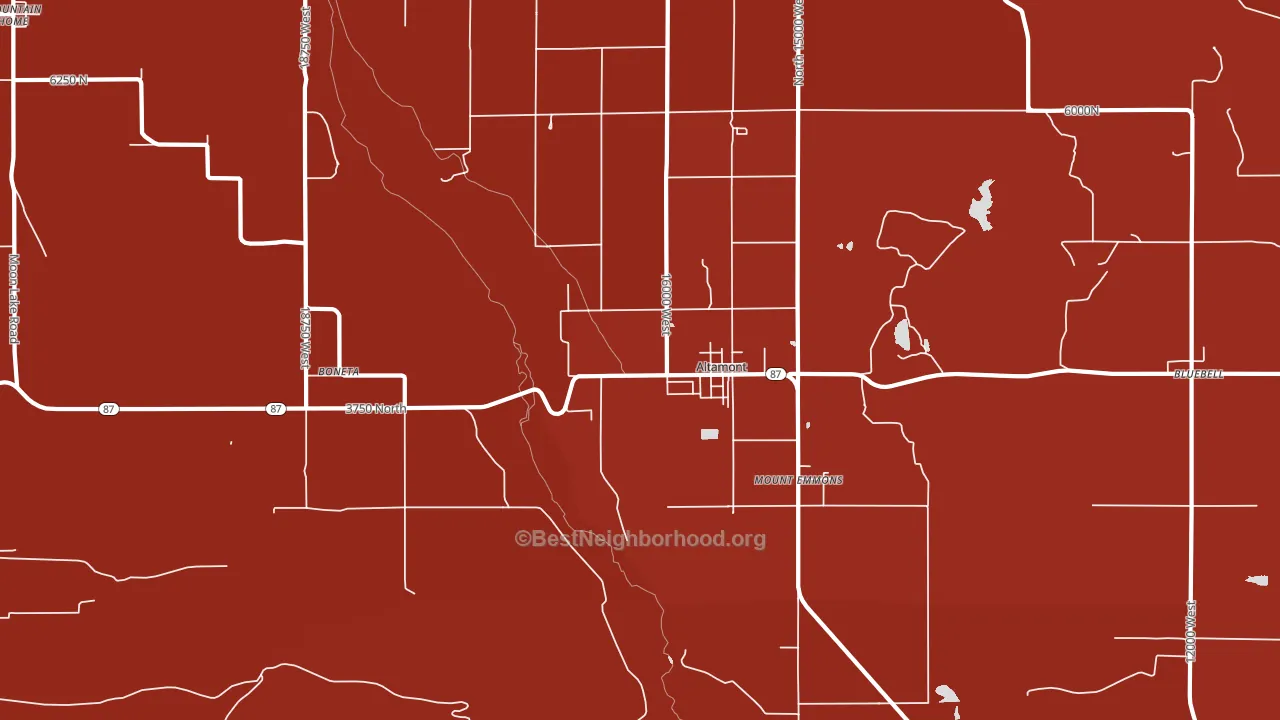 Altamont, UT block-group political-lean map