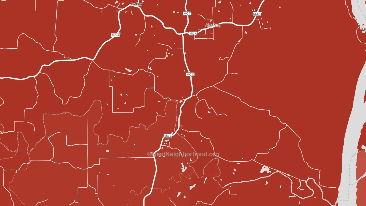 Altenburg, MO block-group political-lean map