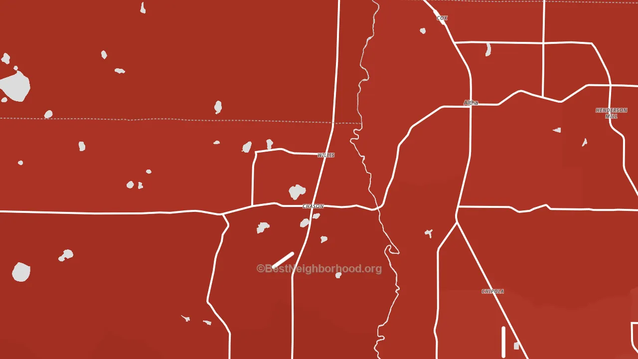 Altha, FL block-group political-lean map