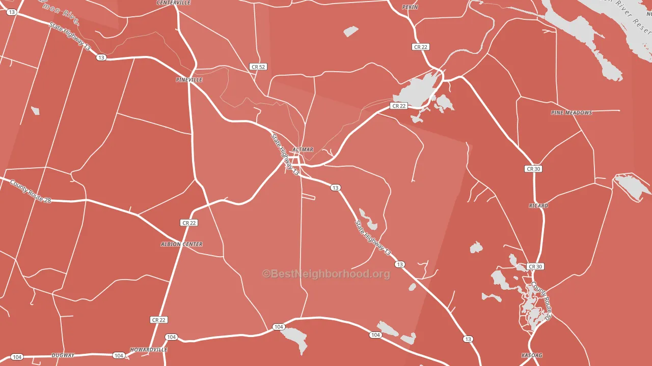 Altmar, NY block-group political-lean map