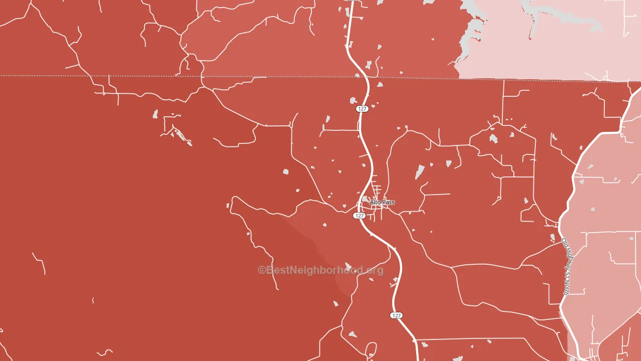 Alto Pass, IL block-group political-lean map