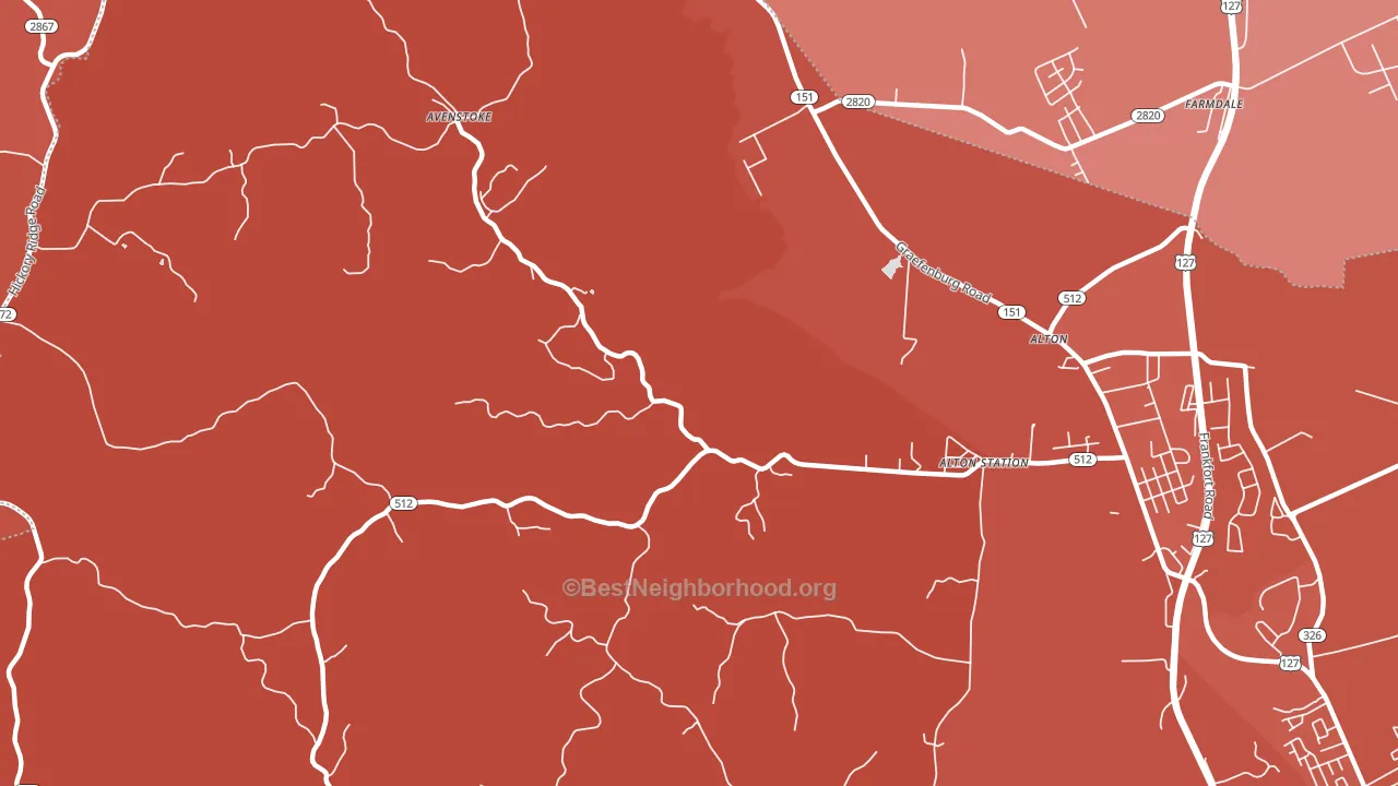 Alton Station, KY block-group political-lean map