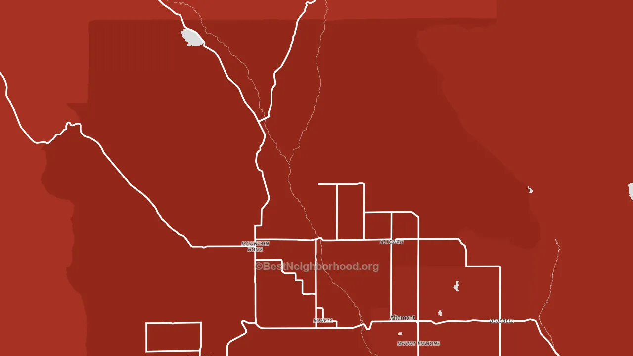 Altonah, UT block-group political-lean map