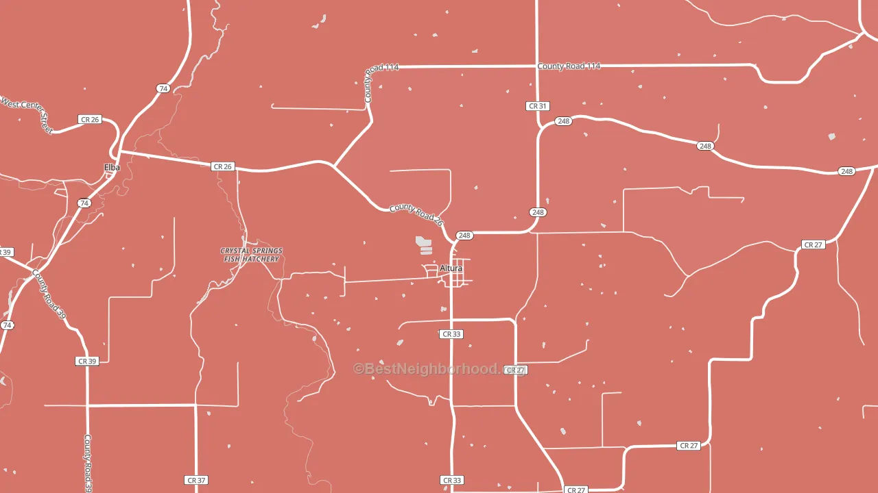 Altura, MN block-group political-lean map