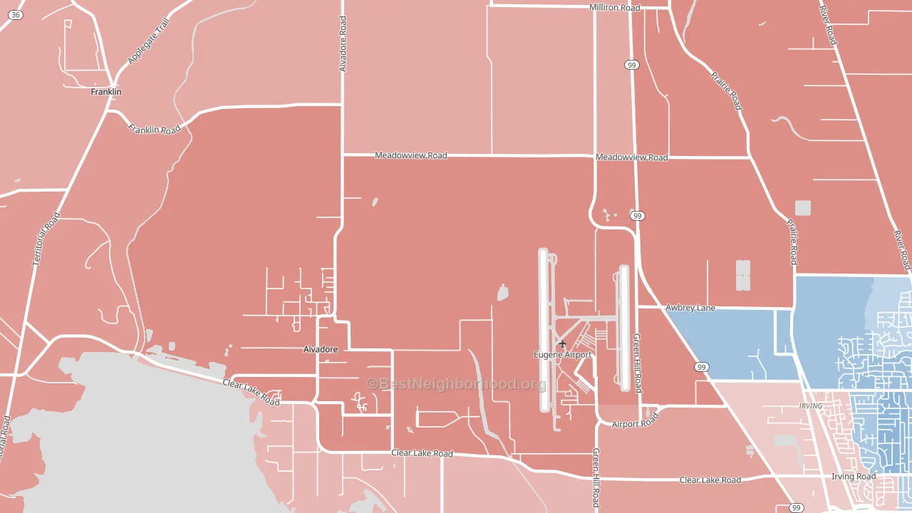 Alvadore, OR block-group political-lean map