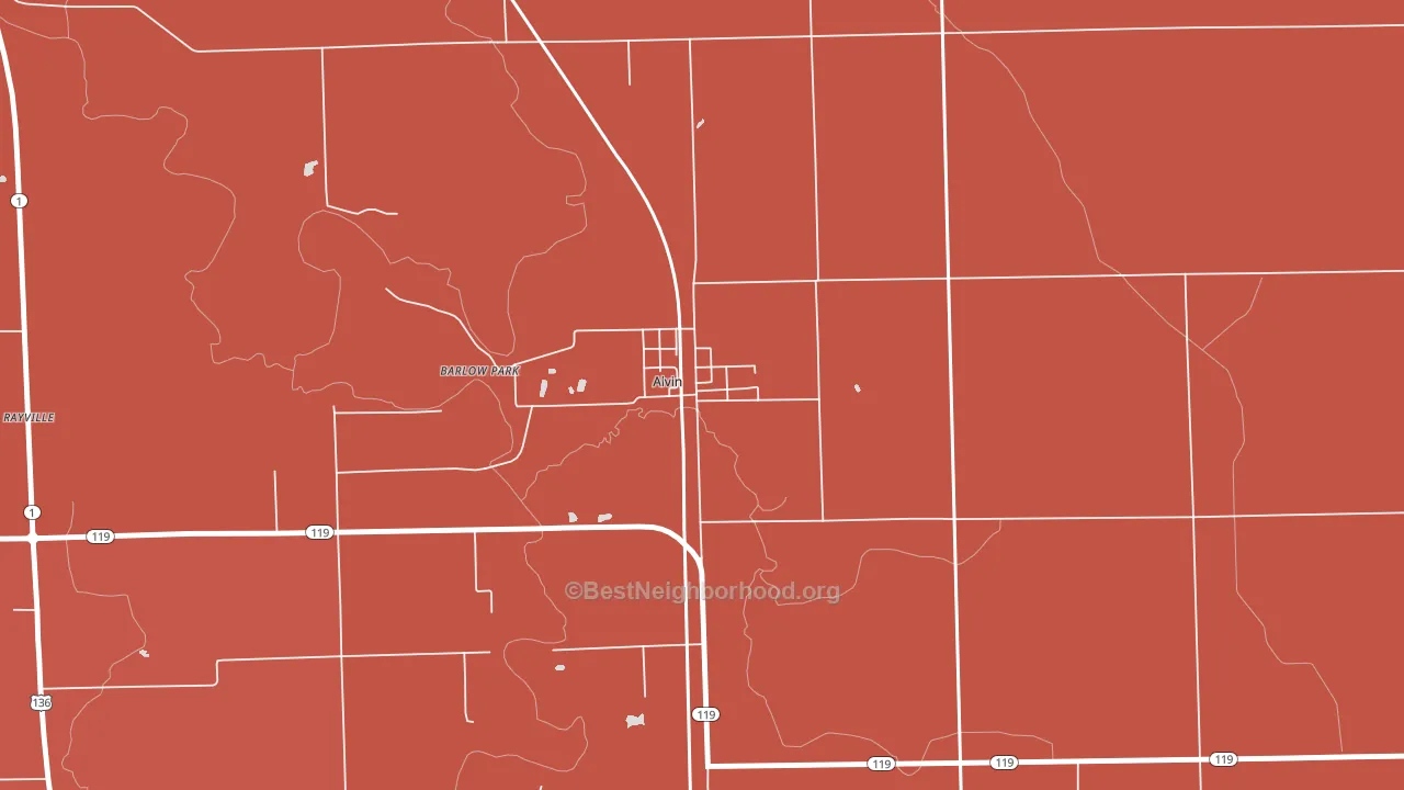 Alvan, IL block-group political-lean map
