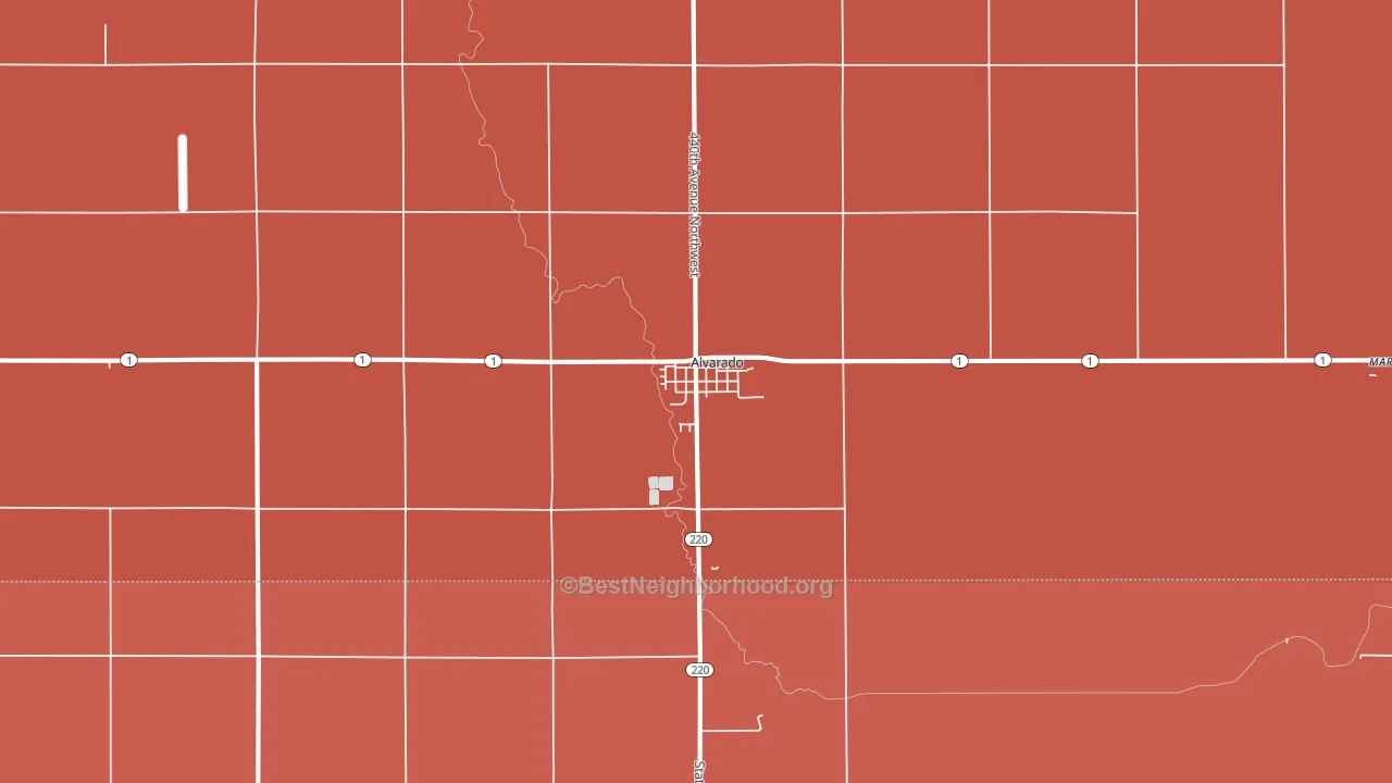Alvarado, MN block-group political-lean map