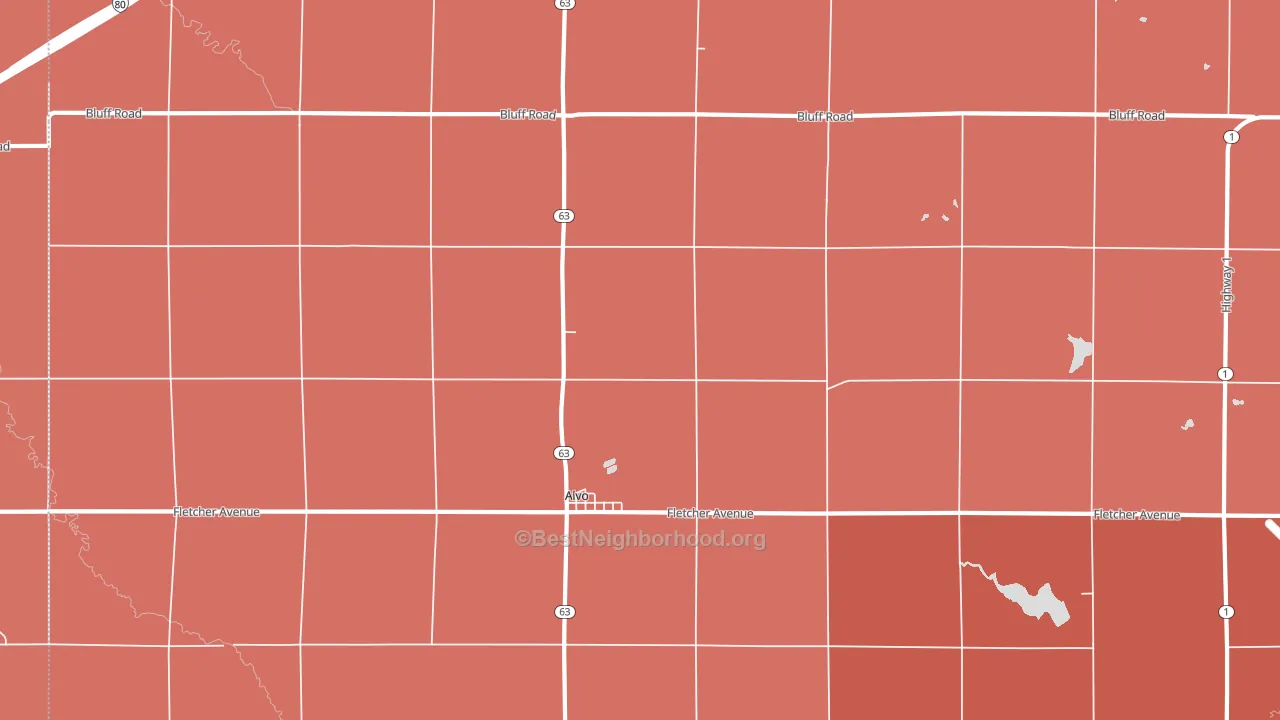 Alvo, NE block-group political-lean map