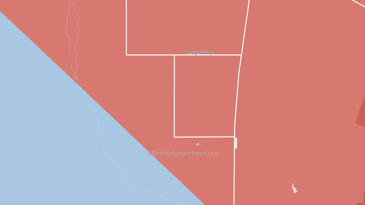 Amargosa Valley, NV block-group political-lean map