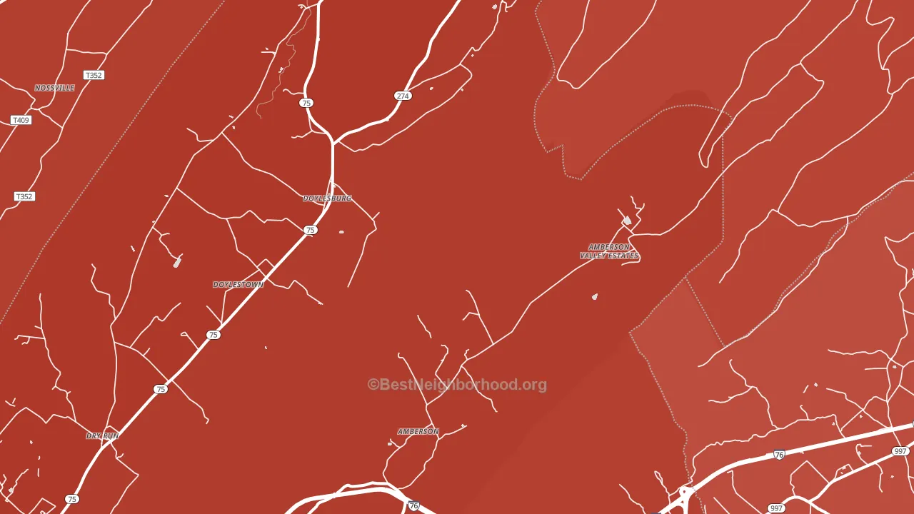 Amberson, PA block-group political-lean map