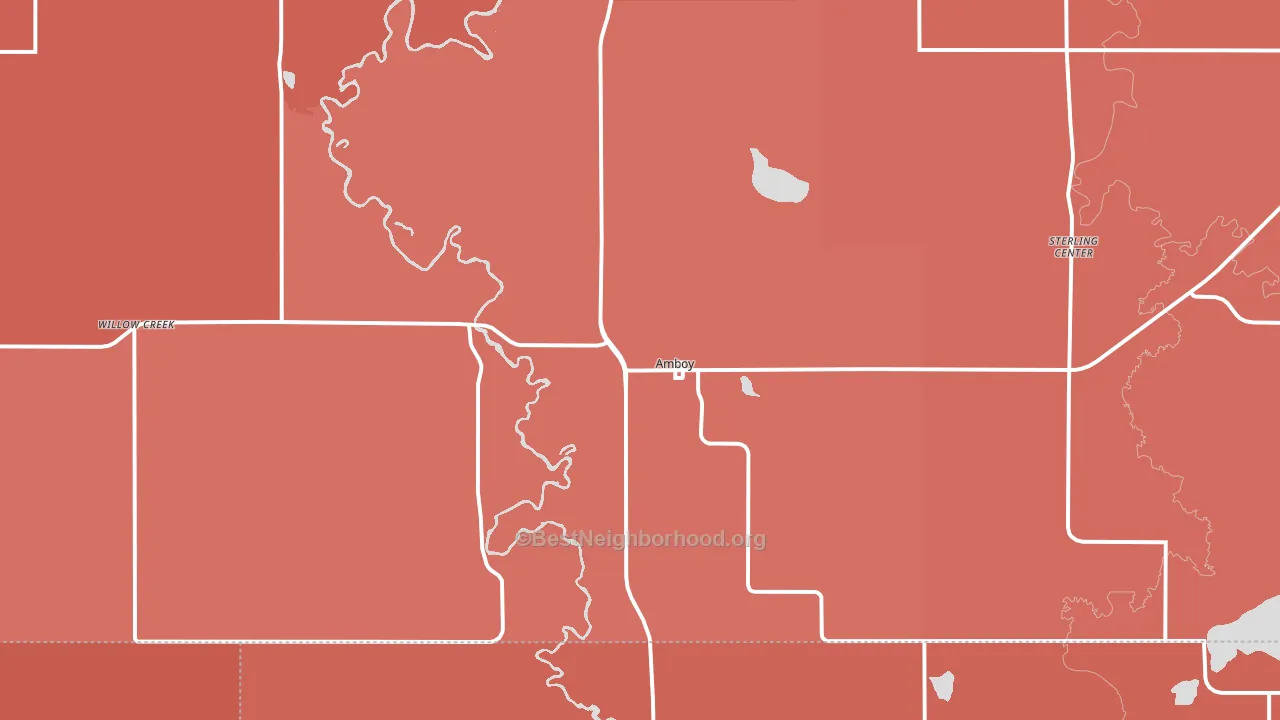 Amboy, MN block-group political-lean map