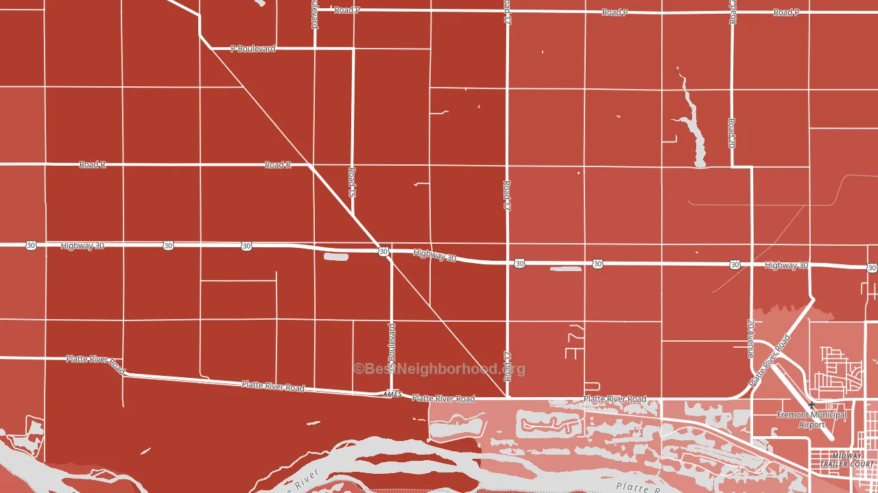 Ames, NE block-group political-lean map