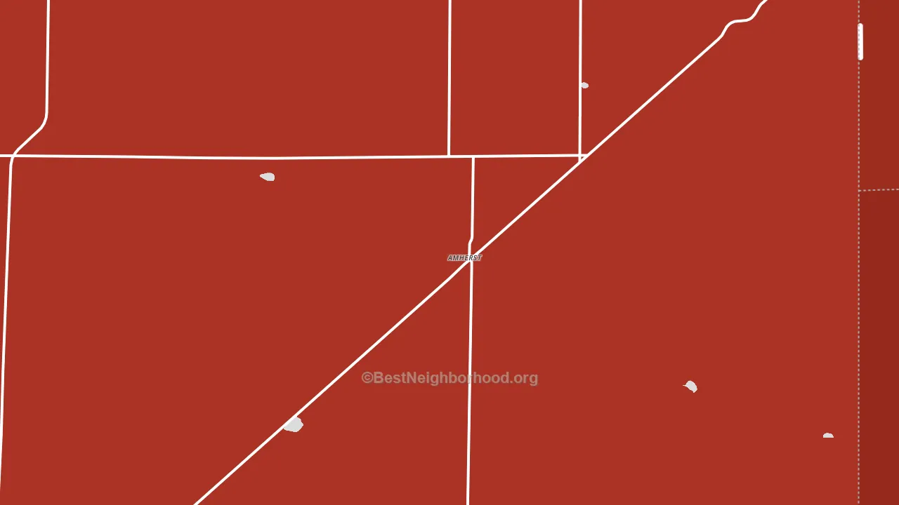 Amherst, CO block-group political-lean map