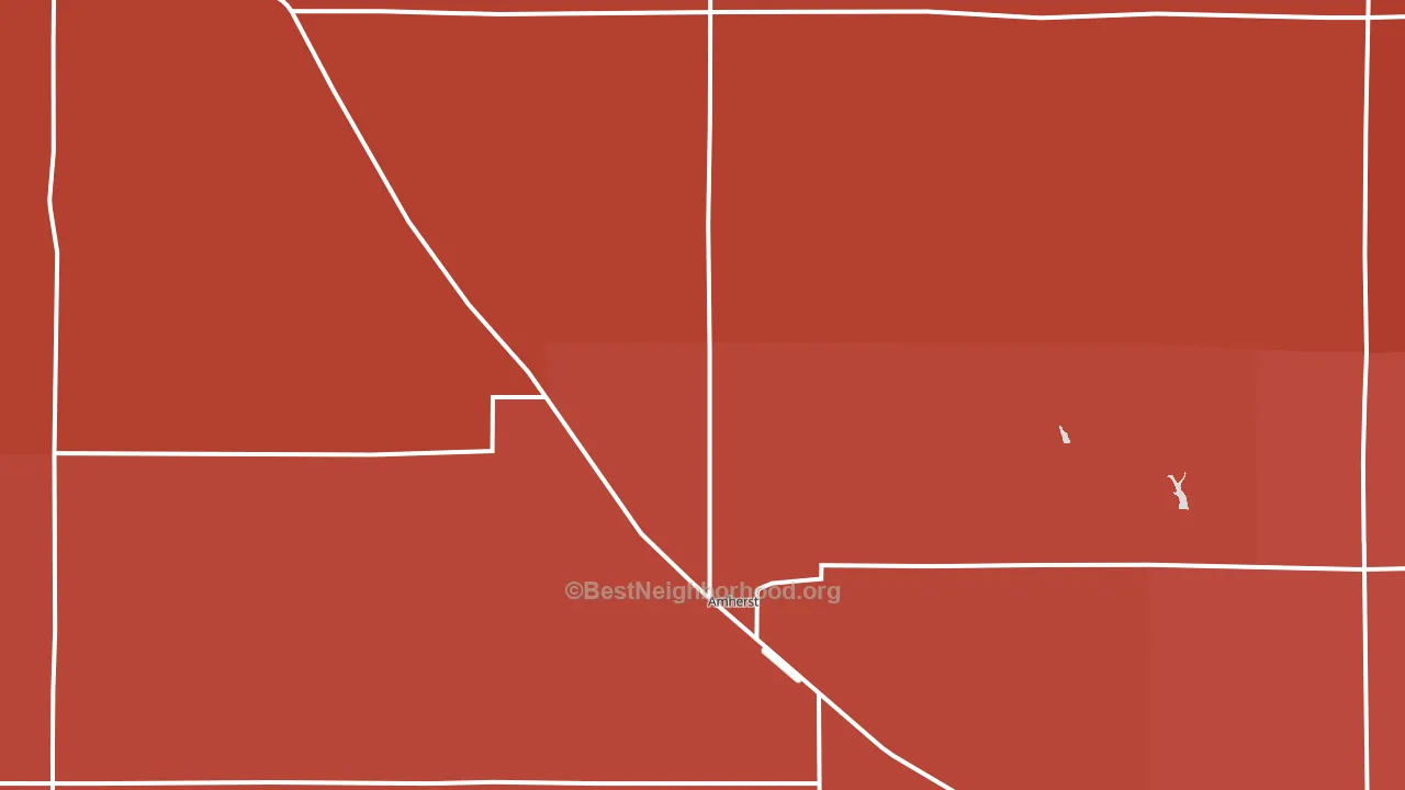 Amherst, NE block-group political-lean map