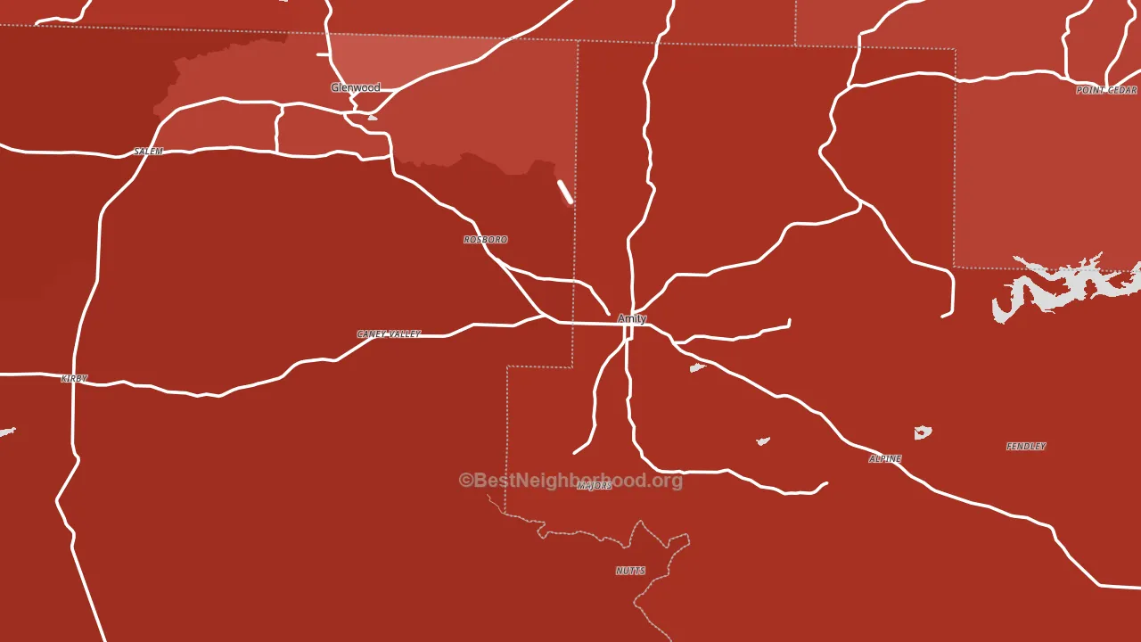 Amity, AR block-group political-lean map