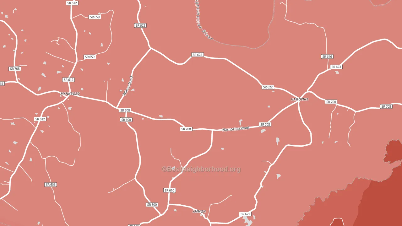 Ammon, VA block-group political-lean map