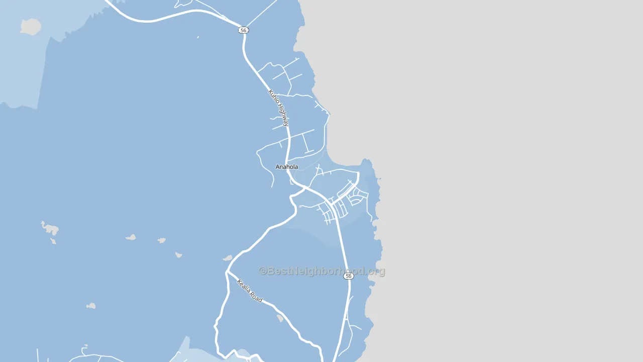 Anahola, HI block-group political-lean map