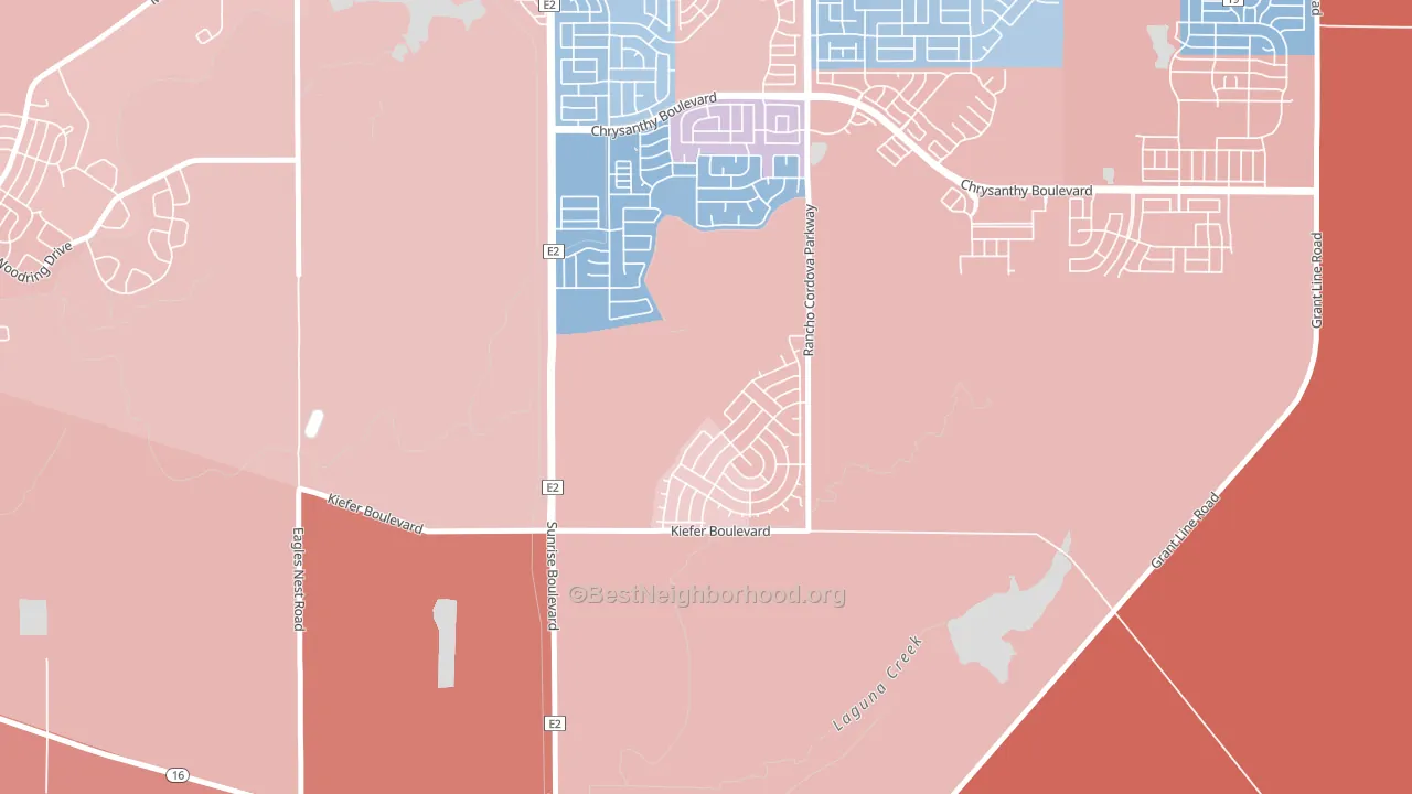 Anatolia Village, Rancho Cordova, CA block-group political-lean map