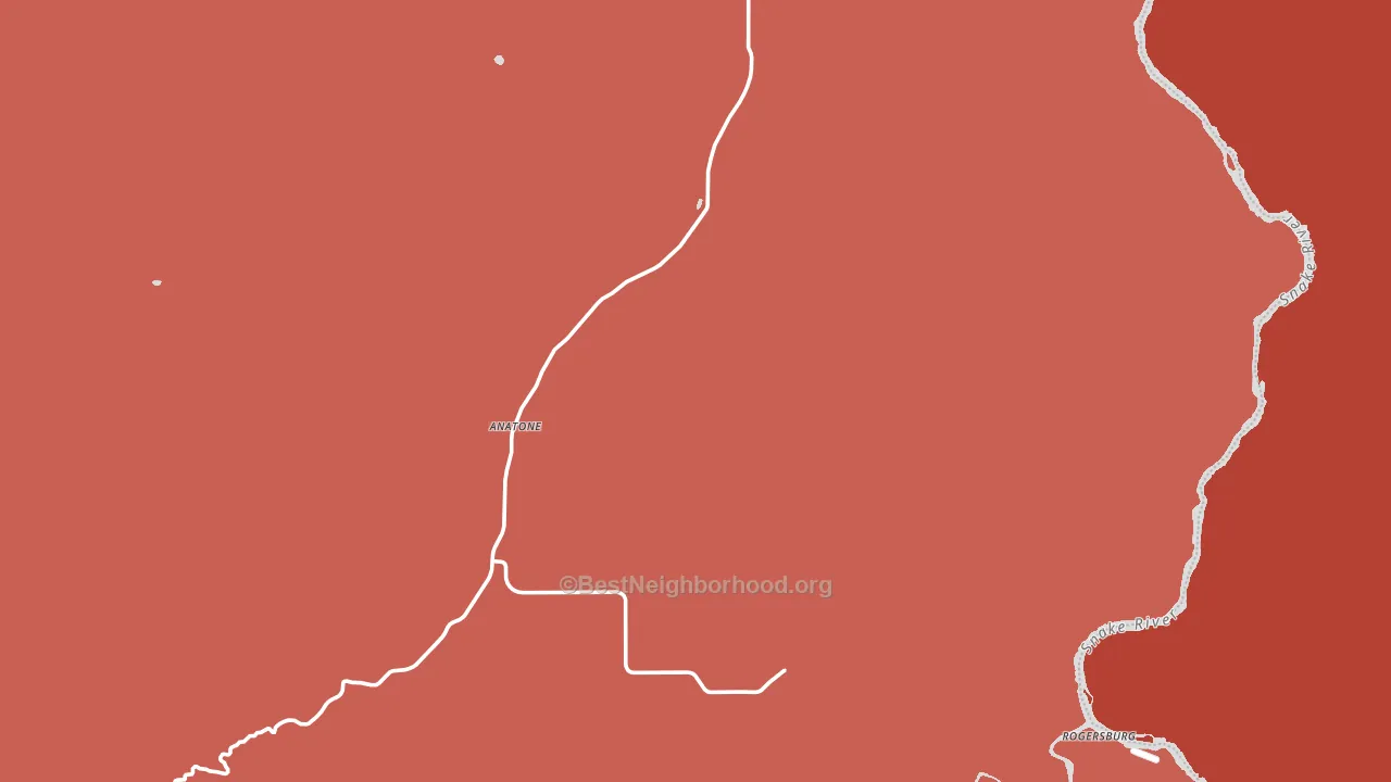 Anatone, WA block-group political-lean map