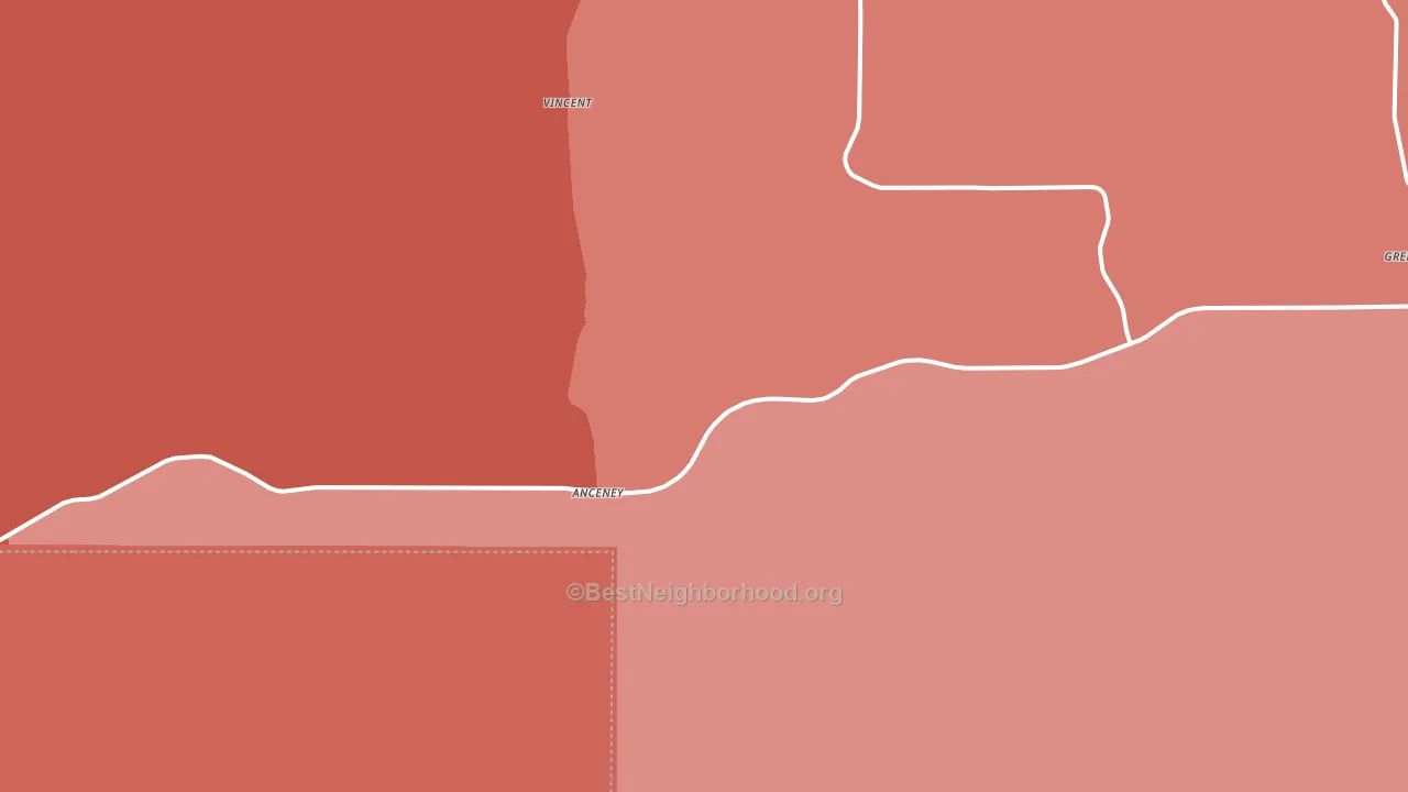 Anceney, MT block-group political-lean map