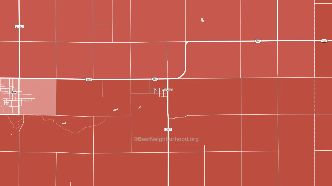 Anchor, IL block-group political-lean map