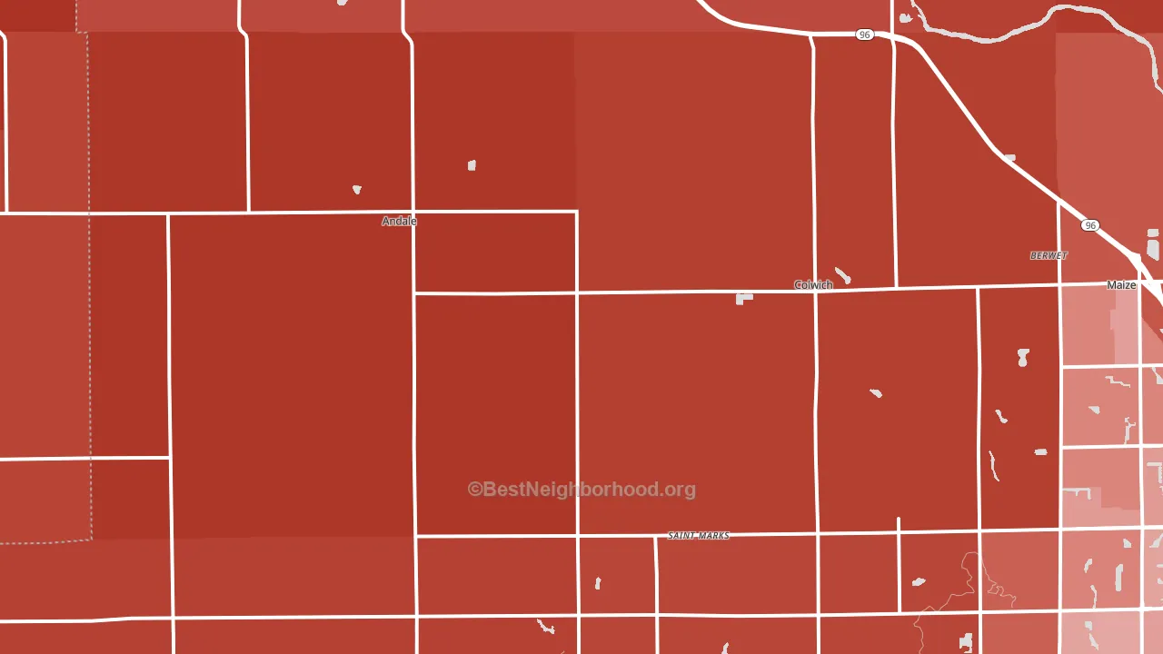 Andale, KS block-group political-lean map