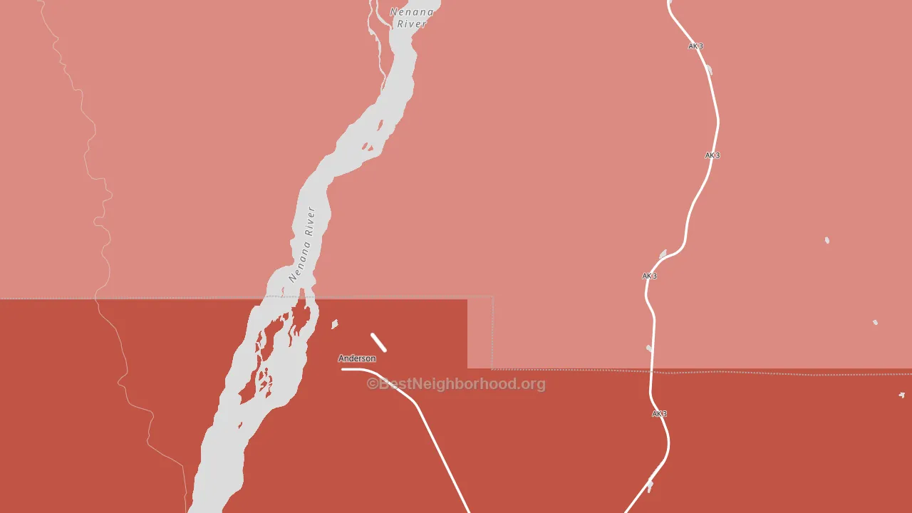Anderson, AK block-group political-lean map