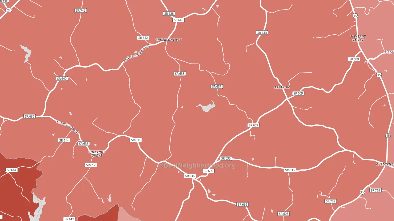 Andersonville, VA block-group political-lean map