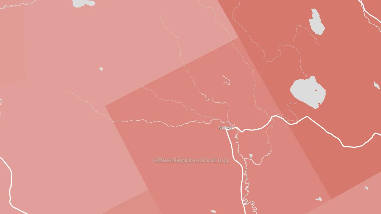 Andover, ME block-group political-lean map