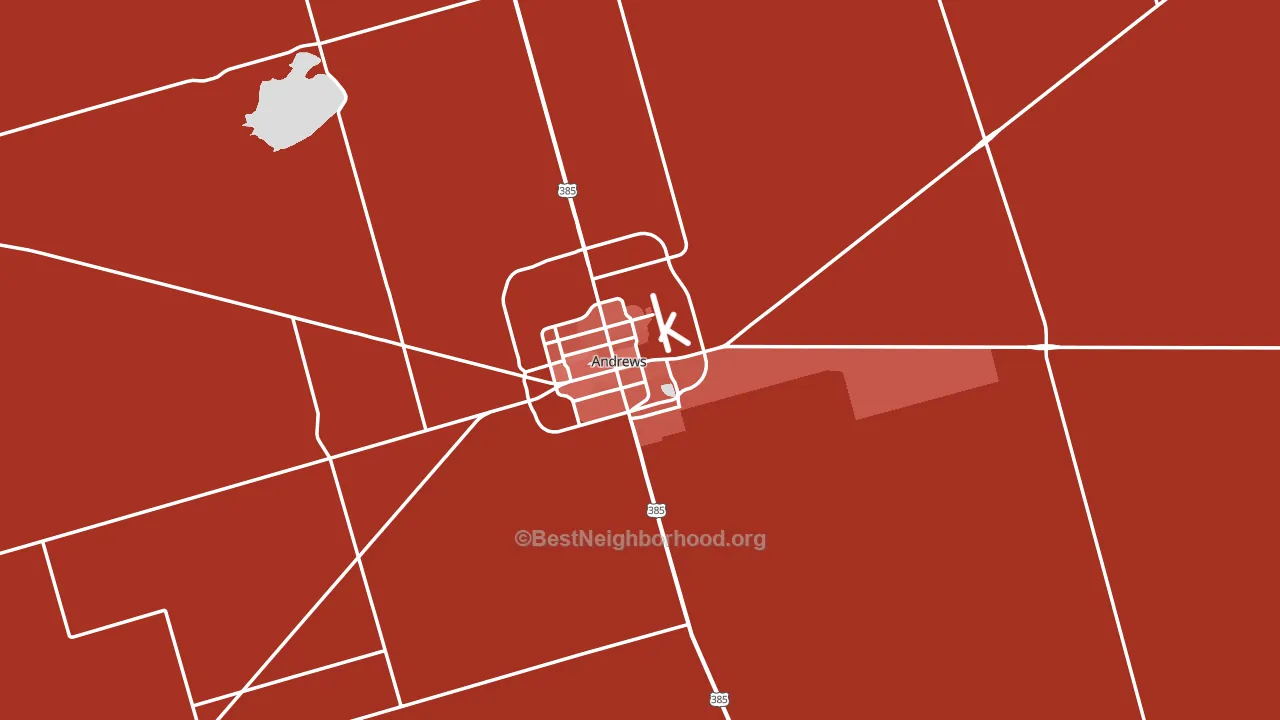 Andrews, TX block-group political-lean map
