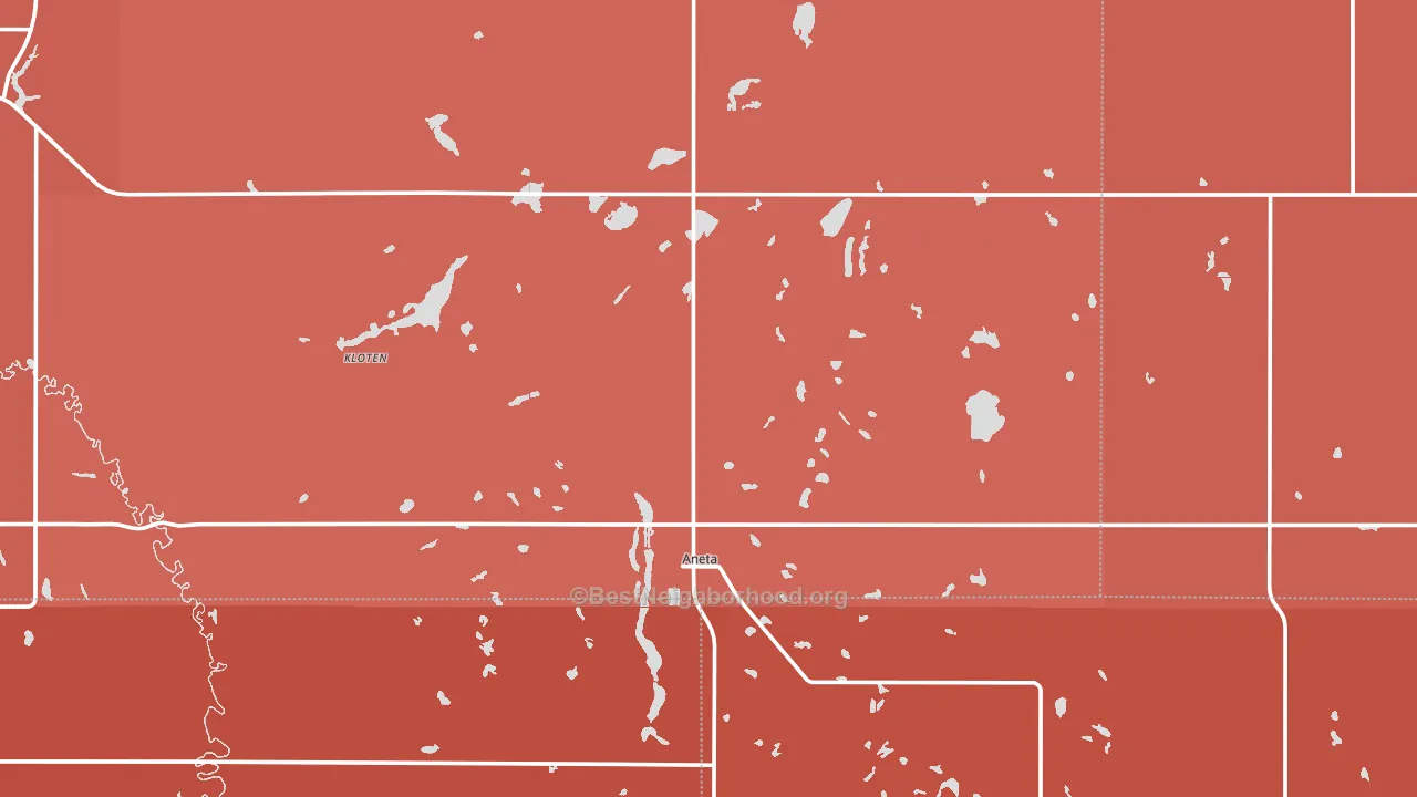 Aneta, ND block-group political-lean map